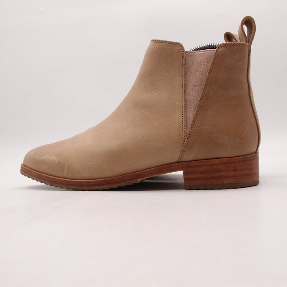 Nisolo Everyday Leather Chelsea Boots Women's US 6.5 Almond Tan Beige Pull On - Picture 4 of 11